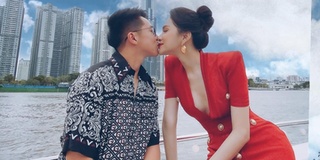 Sau 3 tháng hẹn hò, lần đầu tiên Matt Liu khoe ảnh hôn Hương Giang