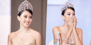 Hoa hậu Tiểu Vy bật khóc trong họp báo trước thềm hết nhiệm kỳ