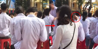 Học trò vô tư ngồi lên đùi trong giờ sinh hoạt, cô giáo xử lý cao tay