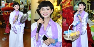 Hiền Hồ trở thành chị Hằng xinh đẹp, tặng quà cho trẻ em dịp Trung thu