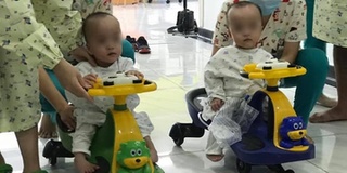 Chị em Song Nhi cùng chơi "đua xe", học những bài học đầu tiên