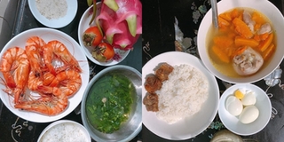 Mẹ bỉm khoe mâm cơm chồng tự nấu khi ở cữ, vừa ngon miệng lại đẹp mắt