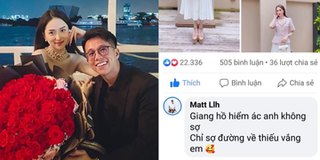 Matt Liu lại thả thính Hương Giang khiến dân tình "say đường"