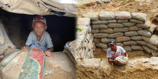 Ngư dân Quảng Nam xây dựng hầm trú bão trong vườn nhà bằng bao cát