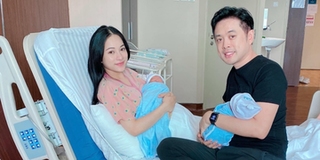 Hình ảnh đầu tiên về cặp quý tử vừa sinh nhà Dương Khắc Linh, Sara Lưu
