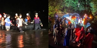 Quảng Trị: Trắng đêm nỗ lực giải cứu người dân bị mắc kẹt vì lũ