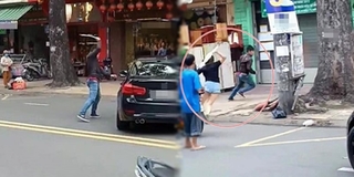 Thanh niên đập ô tô sau va chạm bị nữ tài xế phản đòn cực gắt