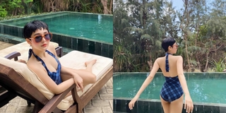 Hiền Hồ gây chú ý với làn da nuột nà, vóc dáng thon gọn với áo tắm