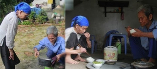 Bữa cơm vỏn vẹn 5 nghìn đồng của vợ chồng già nghèo khó tại Hà Nội