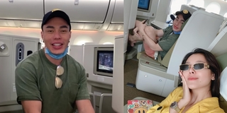 Lê Dương Bảo Lâm hào hứng khi lần đầu được đi máy bay hạng thương gia