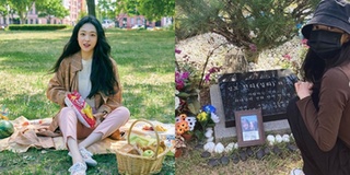 Anh trai ruột và nữ diễn viên "Real" đến viếng mộ Sulli