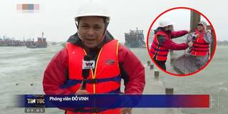 Nể phục tinh thần làm việc của phóng viên VTV trước gió bão miền Trung