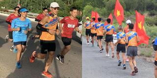 Vận động viên điền kinh dù chấn thương vẫn chạy bộ xuyên Việt