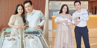 Dương Khắc Linh đón vợ kém 13 tuổi và 2 con trai vừa sinh đôi về nhà