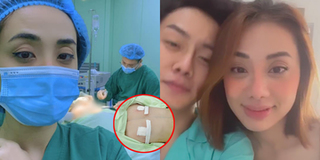 Miko Lan Trinh túc trực ở bệnh viện khi bạn trai chuyển giới bỏ ngực