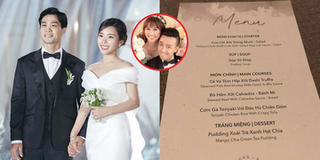 So kè thực đơn đám cưới của Công Phượng và nhiều cặp đôi sao Việt