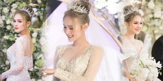Bóc giá 3 bộ váy cưới xa hoa trong hôn lễ của Xoài Non