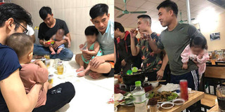 “Bố bỉm sữa” vào bàn nhậu: Một tay nâng ly, tay kia vẫn phải bế con