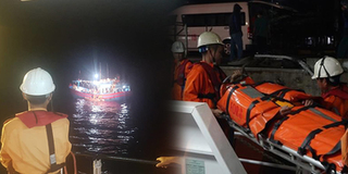 Tàu cứu hộ xuyên đêm đưa ngư dân bị hôn mê vì tai biến vào đất liền