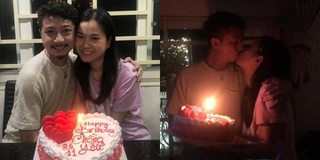 Vợ chồng Lâm Vỹ Dạ hôn nhau hạnh phúc trong sinh nhật Hứa Minh Đạt