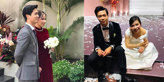 Công Phượng, Viên Minh cười tươi rói, ngồi bệt dưới sàn sau lễ cưới