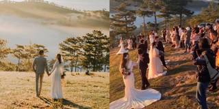 Đồi cỏ hồng Đà Lạt mùa cưới: Đông đúc các cặp đôi tìm tới để chụp ảnh