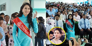 Dân mạng đào lại lần Hoa hậu Đặng Thu Thảo về trường sau đăng quang