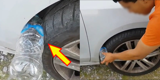 Chiêu trò mới của bọn cướp: Nhét chai nước vào lốp dụ tài xế rời ô tô