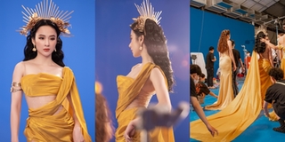 Angela Phương Trinh tiếp tục khoe nhan sắc nữ thần khi diện váy vàng