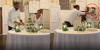 Giữa đám cưới, chú rể thẳng tay “ném” 3 tầng bánh kem vào mặt cô dâu