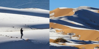 Chuyện khó tin: Tuyết rơi phủ trắng “chảo lửa” Sahara, lạnh -3 độ C