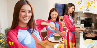 Á hậu Kim Duyên nấu ăn ngày Tết trong căn nhà 10 tỷ
