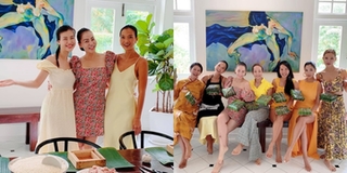 "Hội chị em" tại Singapore tụ họp gói bánh chưng ăn Tết xa quê