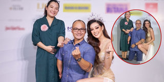 Khánh Vân ghi điểm khi quỳ xuống chụp ảnh với khách mời khuyết tật
