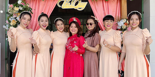 Tường Vi, Hồ Bích Trâm xinh đẹp khi đi bê tráp