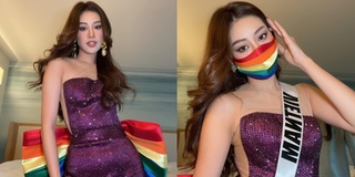 Hoa hậu Khánh Vân diện trang phục cờ lục sắc ủng hộ cộng đồng LGBT
