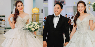Ảnh cưới trong bữa tiệc ấm cúng của Hồ Bích Trâm tại quê chồng