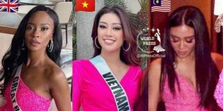 Hội bạn thân Khánh Vân tại Miss Universe lên đồ "full" hồng