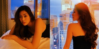 Hoa hậu Khánh Vân khoe góc nghiêng "cực đỉnh" ở New York