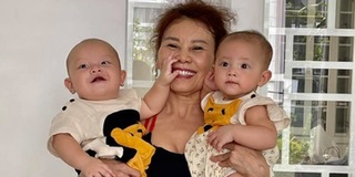 2 nhóc tỳ song sinh Hà Hồ diện đồ đôi tròn 6 tháng tuổi bên bà ngoại