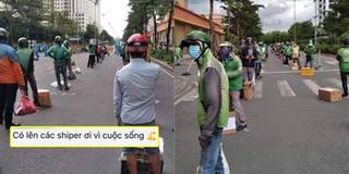 Shipper xếp hàng dài lũ lượt, đứng giãn cách cả tiếng để giao hàng
