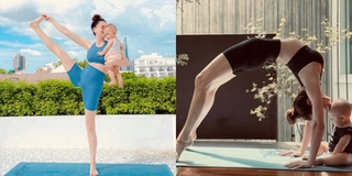 Hồ Ngọc Hà lại thả dáng yoga siêu đỉnh cùng ái nữ Lisa