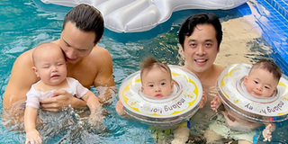 Dàn hot boy nhà Hà Hồ - Dương Khắc Linh giao lưu cuối tuần tại bể bơi