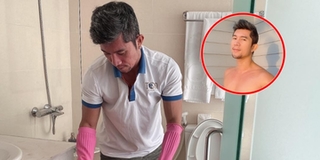 Lương Bằng Quang chia sẻ ảnh lao động chân tay khi kẹt lại Phú Quốc