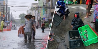 Clip người Đà Nẵng ùa ra đường kiếm "lộc trời ban" sau bão lũ