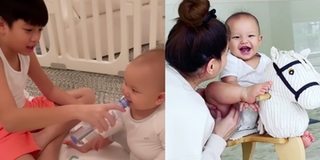 Leon phấn khích dù mẹ Hà Hồ hài hước trêu: "Đùi bự, lốp căng ơi"
