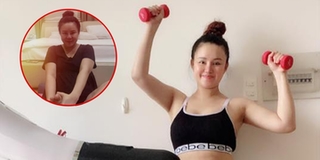 Vy Oanh khoe vóc dáng giảm cân nhanh chóng sau khi hạ sinh con thứ 3