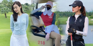 Thời trang đánh golf của sao Việt: Hương Giang kín bưng ở "hậu trường"