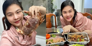 Vân Trang khoe nhan sắc tươi tắn, được tẩm bổ trước khi lâm bồn