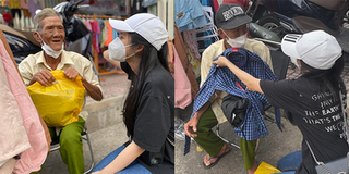 MTQ giúp đỡ cụ ông còm cõi đi bộ nhập hàng mưu sinh